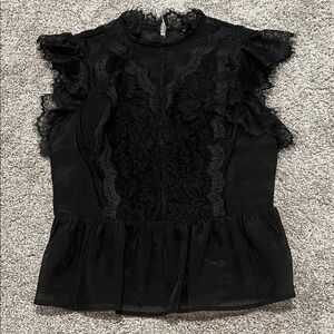 Express Elegant Black Lace Women's Top